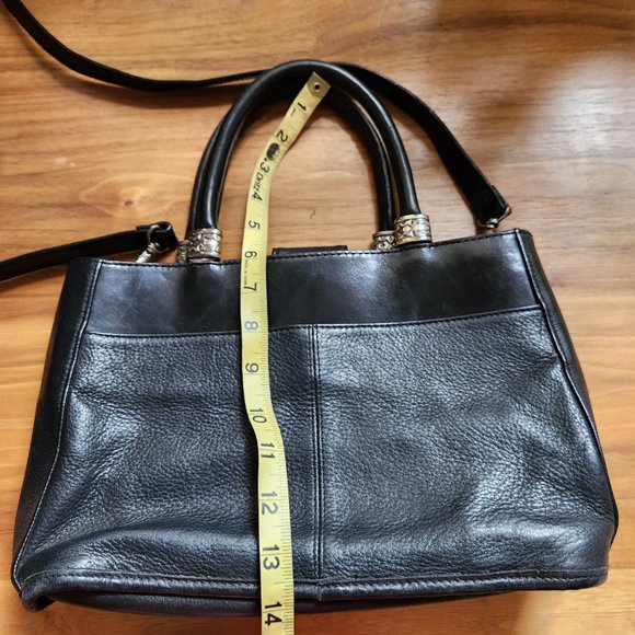 Vintage Fossil Black Leather Handbag - Picture 12 of 15